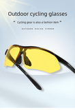 Darrahopens Occasions > Costumes > Costumes & Accessories 3 PCS Outdoor Cycling Sunglasses Sports Glasses Set Night Vision Yellow Brown Grey Lenses Running Fishing Driving UV Protection Unisex