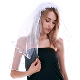Darrahopens Occasions > Costumes > Costumes & Accessories 3x BRIDE TO BE VEIL HEADBAND White Hens Party Flowers Bridal Shower Bachelorette