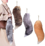 Darrahopens Occasions > Costumes > Costumes & Accessories 40cm Therian Fox Tail with Lock, Fluffy Faux Fur Fox Tail Keychain Faux Wolf Tail Cosplay Handbag Accessory Costume for Women Adult_tfrf