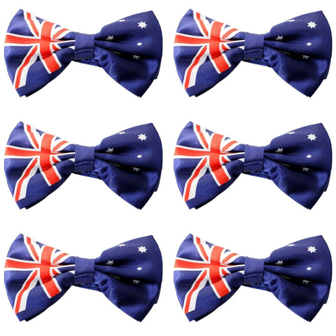 Darrahopens Occasions > Costumes > Costumes & Accessories 6x Australian Flag Bow Tie – Patriotic Accessory Australia Day