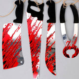 Darrahopens Occasions > Costumes > Costumes & Accessories 8Pcs Hanging Bloody Weapons Halloween Horror Props Garland Banner Decoration Au