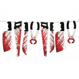 Darrahopens Occasions > Costumes > Costumes & Accessories 8Pcs Hanging Bloody Weapons Halloween Horror Props Garland Banner Decoration Au