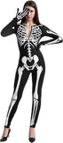 Darrahopens Occasions > Costumes > Costumes & Accessories Adult Chilren Skeleton Costume Women Glow in the Dark Skeleton Costume Halloween Fancy Dress Up Role Play Cosplay 1 XL