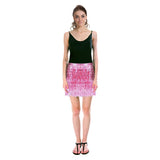 Darrahopens Occasions > Costumes > Costumes & Accessories Adult Sequin Fringe Skirt w/ Adjustable Tie Party Costume in Light Pink