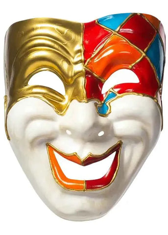Darrahopens Occasions > Costumes > Costumes & Accessories Antique Cream Full Face Comedy Masquerade Mask