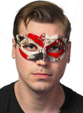 Darrahopens Occasions > Costumes > Costumes & Accessories Antiqued Red and Silver Music Venetian Masquerade Mask