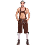 Darrahopens Occasions > Costumes > Costumes & Accessories Authentic German Lederhosen for Men, Genuine Leather, Oktoberfest Attire, Brown Color, Size XL, Model XF7