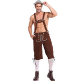 Darrahopens Occasions > Costumes > Costumes & Accessories Authentic German Lederhosen for Men, Genuine Leather, Oktoberfest Attire, Brown Color, Size XL, Model XF7