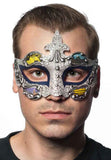 Darrahopens Occasions > Costumes > Costumes & Accessories Baroque Mens Blue Masquerade Mask