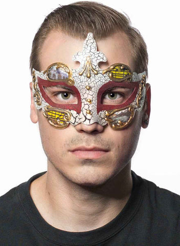 Darrahopens Occasions > Costumes > Costumes & Accessories Baroque Mens Red Masquerade Mask