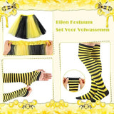 Darrahopens Occasions > Costumes > Costumes & Accessories Bee Costume Set for Adults - Complete with Skirt, Headband, Stockings & Gloves - Cosplay & Party Outfit - Hilarious Halloween Costume for Adults