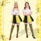 Darrahopens Occasions > Costumes > Costumes & Accessories Bee Costume Set for Adults - Complete with Skirt, Headband, Stockings & Gloves - Cosplay & Party Outfit - Hilarious Halloween Costume for Adults