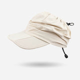 Darrahopens Occasions > Costumes > Costumes & Accessories Beige Foldable Packable Visor Cap for Women, Quick Dry Outdoor Running Sport Sun Protection Hat