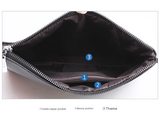 Darrahopens Occasions > Costumes > Costumes & Accessories Black Classic Men's PU Leather Clutch Bag - Slim Business Wristlet & Travel Pouch
