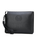 Darrahopens Occasions > Costumes > Costumes & Accessories Black Classic Men's PU Leather Clutch Bag - Slim Business Wristlet & Travel Pouch