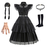 Darrahopens Occasions > Costumes > Costumes & Accessories Black Cosplay Costume for Girls, Halloween Costume for Kids, Role Play Costume with Accessories, Multiple Sizes Available 130cm