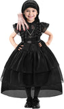 Darrahopens Occasions > Costumes > Costumes & Accessories Black Cosplay Costume for Girls, Halloween Costume for Kids, Role Play Costume with Accessories, Multiple Sizes Available 130cm