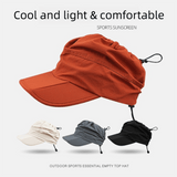 Darrahopens Occasions > Costumes > Costumes & Accessories Black Foldable Packable Visor Cap for Women, Quick Dry Outdoor Running Sport Sun Protection Hat