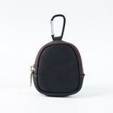 Darrahopens Occasions > Costumes > Costumes & Accessories Black Genuine Crazy Horse Leather Mini Coin Purse Zipper Shell Pouch Small Earphone Case Key Holder with Carabiner Clip 8.5cm for Travel
