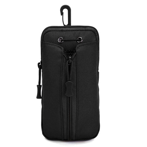 Darrahopens Occasions > Costumes > Costumes & Accessories Black Multi-Functional Outdoor Water Bottle & Phone Pouch – Tactical Zippered Waist Pack for Travel, Hiking, and Daily Use