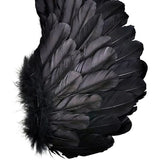 Darrahopens Occasions > Costumes > Costumes & Accessories Black wings and halo devil wings for kids black wing feather wings for Halloween