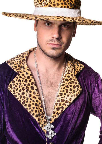 Darrahopens Occasions > Costumes > Costumes & Accessories Bling Deluxe Silver Dollar Sign Gangster Necklace