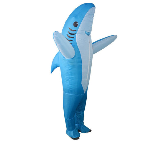 Darrahopens Occasions > Costumes > Costumes & Accessories Blue Shark Inflatable Costume for Adults 150-190cm Halloween Christmas Party Cosplay Stage Performance Festival Outfit