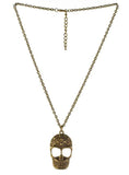 Darrahopens Occasions > Costumes > Costumes & Accessories Brass Skull Necklace Halloween Costume Jewelery