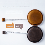 Darrahopens Occasions > Costumes > Costumes & Accessories Brown Handmade Crazy Horse Leather Retractable Tape Measure Keychain Dual Sided Scale 150cm/60" Mini Pocket Ruler for Sewing & Body Measuring