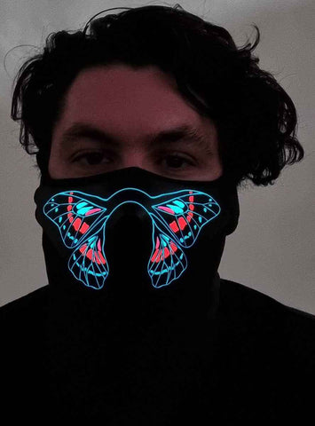 Darrahopens Occasions > Costumes > Costumes & Accessories Butterfly Deluxe Sound Activated Light Up Mask