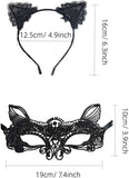 Darrahopens Occasions > Costumes > Costumes & Accessories Cat Mask and Ears Headband, Catwoman Costume Accessories for Women's Halloween Party Makeup and Fancy Dress