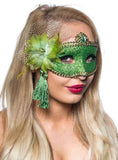 Darrahopens Occasions > Costumes > Costumes & Accessories Celebration Green Glitter Masquerade Mask