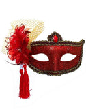 Darrahopens Occasions > Costumes > Costumes & Accessories Celebration Red Glitter Masquerade Mask