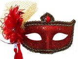 Darrahopens Occasions > Costumes > Costumes & Accessories Celebration Red Glitter Masquerade Mask