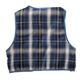 Darrahopens Occasions > Costumes > Costumes & Accessories Childrens Blue Checkered Party Costume Vest Boys Kids Victorian, Cowboy or 1920s Style