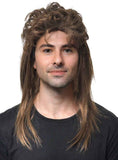 Darrahopens Occasions > Costumes > Costumes & Accessories Classic Long Ash Brown Mullet Mens Costume Wig