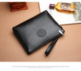 Darrahopens Occasions > Costumes > Costumes & Accessories Coffee Classic Men's PU Leather Clutch Bag - Slim Business Wristlet & Travel Pouch