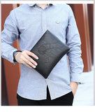 Darrahopens Occasions > Costumes > Costumes & Accessories Coffee Classic Men's PU Leather Clutch Bag - Slim Business Wristlet & Travel Pouch