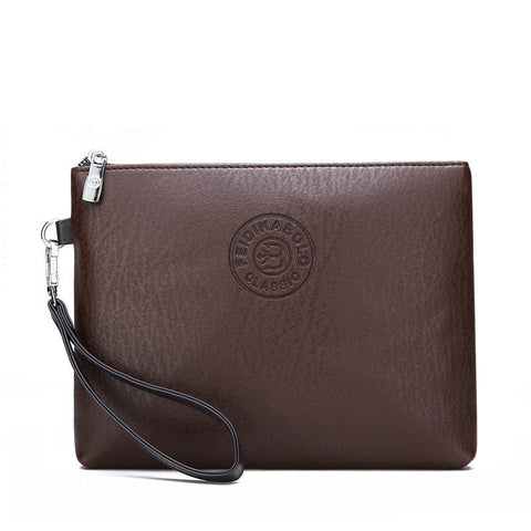 Darrahopens Occasions > Costumes > Costumes & Accessories Coffee Classic Men's PU Leather Clutch Bag - Slim Business Wristlet & Travel Pouch