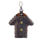 Darrahopens Occasions > Costumes > Costumes & Accessories Coffee Genuine Crazy Horse Leather Key Case Creative Jacket Shape Holder Vintage Cowhide Pouch for Car Fob & House Keys Brown