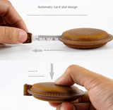 Darrahopens Occasions > Costumes > Costumes & Accessories Coffee Handmade Crazy Horse Leather Retractable Tape Measure Keychain Dual Sided Scale 150cm/60" Mini Pocket Ruler for Sewing & Body Measuring
