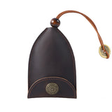 Darrahopens Occasions > Costumes > Costumes & Accessories Coffee Vintage Crazy Horse Leather Key Organizer - Handmade Pull-Out Car Key Case & Home Key Holder with Retro Coin Charm