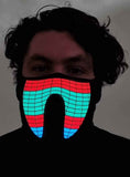 Darrahopens Occasions > Costumes > Costumes & Accessories Colourful Wave Pattern Sound Activated Light Up Mask