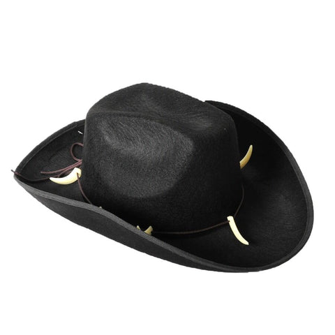 Darrahopens Occasions > Costumes > Costumes & Accessories Crocodile Dundee-Style Black Cowboy Hat – Adjustable Chin Cord for Outback & Western Themes