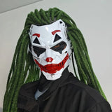 Darrahopens Occasions > Costumes > Costumes & Accessories Cyberpunk Joker PVC Mask with Green Dreadlocks – Anime Cosplay Prop for Halloween & Christmas Parties!