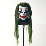 Darrahopens Occasions > Costumes > Costumes & Accessories Cyberpunk Joker PVC Mask with Green Dreadlocks – Anime Cosplay Prop for Halloween & Christmas Parties!