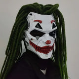 Darrahopens Occasions > Costumes > Costumes & Accessories Cyberpunk Joker PVC Mask with Green Dreadlocks – Anime Cosplay Prop for Halloween & Christmas Parties!