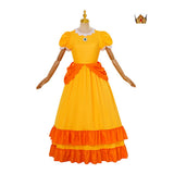 Darrahopens Occasions > Costumes > Costumes & Accessories Daisy Cosplay Dress Rosalina Costume Halloween Carnival Cosplay Princess Dress with Crown Birthday Party Stage Wear with Headpiece XS XS Daisy