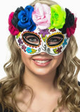 Darrahopens Occasions > Costumes > Costumes & Accessories Day of the Dead Rainbow Flower Sugar Skull Masquerade Mask