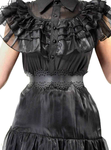 Darrahopens Occasions > Costumes > Costumes & Accessories Decorative Womens Black Wednesday Addams Costume Belt